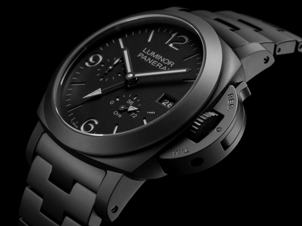 Panerai,Luminor 44mm,44mm,Ceramic,Black,Automatic,Day,Power Reserve Indicator,Dule Time,PAM01674
