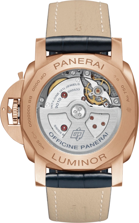 Panerai,Luminor 1950 44mm,44mm,Pink Gold,Blue,Automatic,Date,72hours,PAM01114