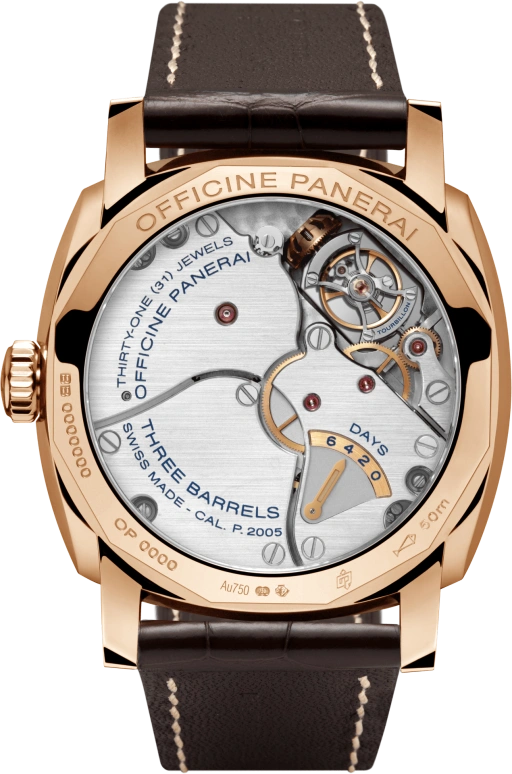 Panerai,Radiomir 1940 48mm,48mm,Red Gold,Brown,Handwound,Power Reserve Indicator,Dule Time,Tourbillon,Day / Night Indication,144hours,In-house Caliber,PAM00558