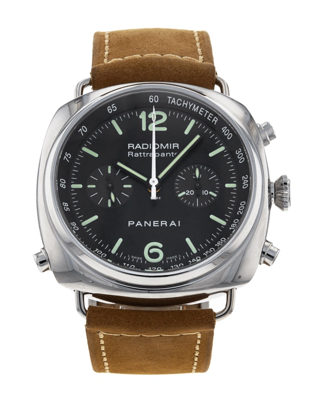 Panerai,Radiomir 45mm,45mm,Stainless Steel,Black,Automatic,Chronograph,Rattrapante,PAM00214