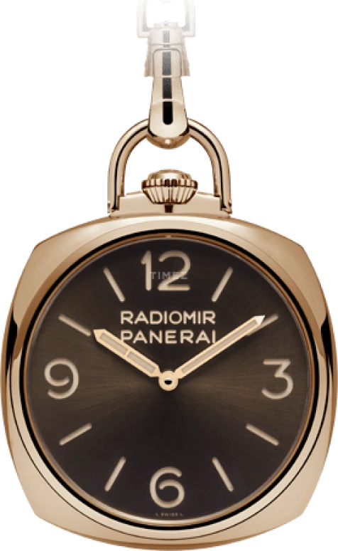 Panerai,Pocket Watches 50mm,50mm,Red Gold,Brown,Handwound,Power Reserve Indicator,72hours,PAM00447