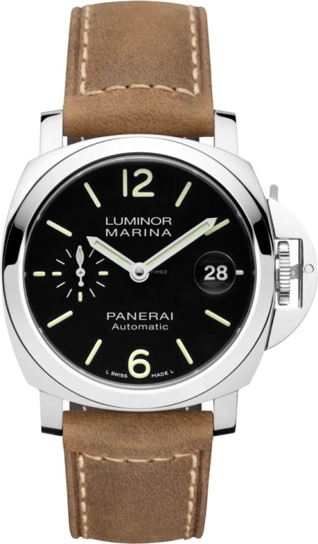 Panerai,Luminor 40mm,40mm,Stainless Steel,Black,Automatic,Date,50hours,PAM01048