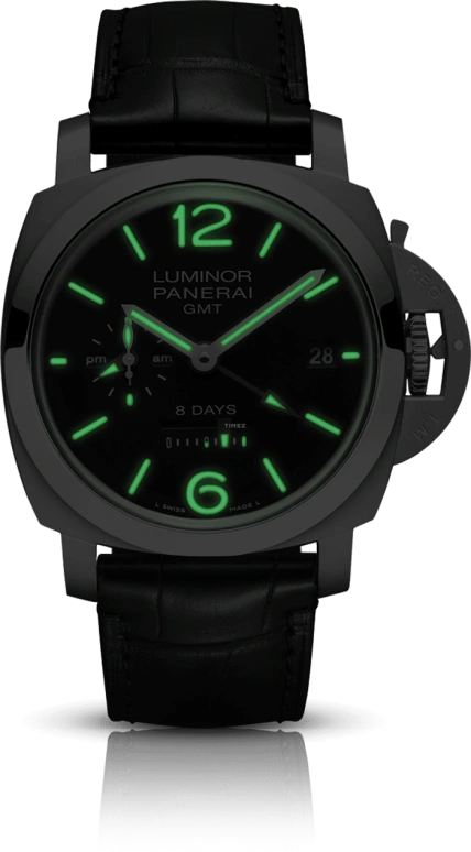 Panerai,Luminor 1950 44mm,44mm,Stainless Steel,Black,Handwound,Date,Power Reserve Indicator,PAM00233,PAM00233.2