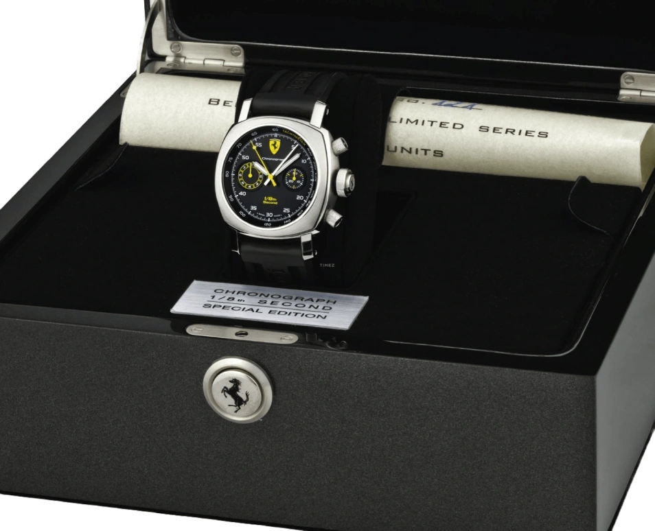 Panerai,Ferrari 45mm,45mm,Stainless Steel,Black,Automatic,Chronograph,42hours,FER00025