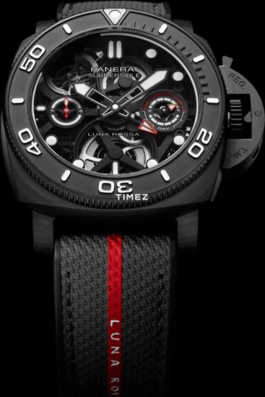 Panerai,Submersible 45mm,45mm,Carbotech,Black,Handwound,Power Reserve Indicator,Dule Time,World Time,Tourbillon,Sapphire,Crystal Glass,Cushion,PAM01405