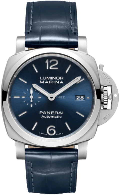 Panerai,Luminor 1950 42mm,42mm,Stainless Steel,Blue,Automatic,Date,72hours,PAM01393