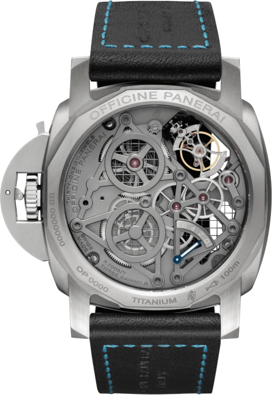 Panerai,Luminor 1950 48mm,48mm,Titanium,Skeleton,Handwound,Power Reserve Indicator,Dule Time,Tourbillon,Day / Night Indication,144hours,In-house Caliber,PAM00767
