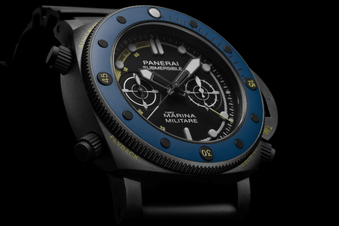 Panerai,Submersible 47mm,47mm,Titanium,Black,Automatic,Chronograph,Flyback,PAM02239