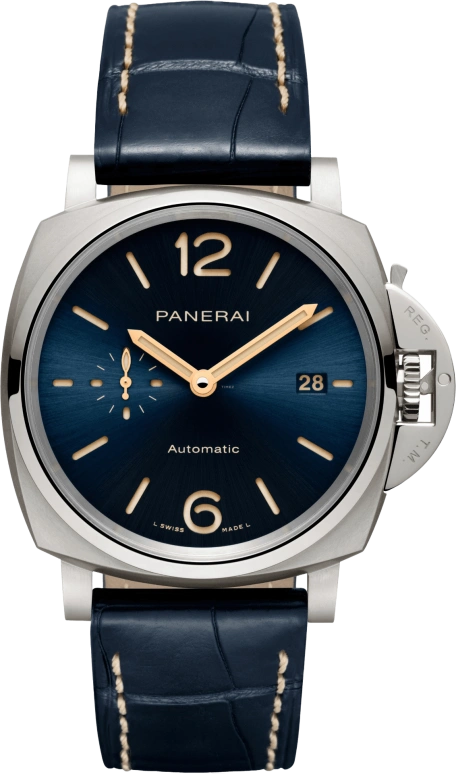 Panerai,Luminor Due 42mm,42mm,Titanium,Blue,Automatic,Date,72hours,PAM00927
