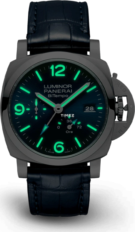 Panerai,Luminor 44mm,44mm,Stainless Steel,Blue,Automatic,Day,Power Reserve Indicator,Dule Time,PAM01361