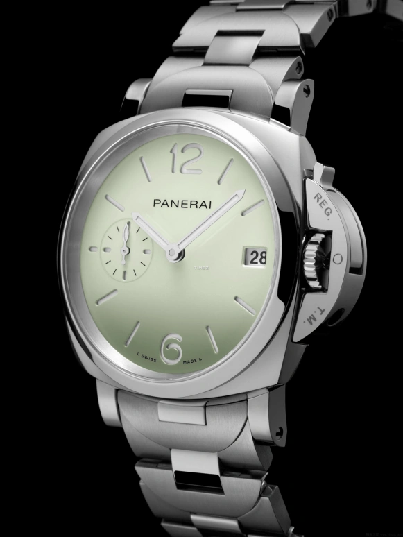 Panerai,Luminor Due 38mm,38mm,Stainless Steel,Green,Automatic,Day,72hours,PAM01311