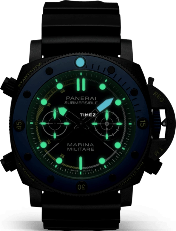Panerai,Submersible 47mm,47mm,Titanium,Black,Automatic,Chronograph,Flyback,Rattrapante,Retrograde,72hours,In-house Caliber,PAM01239