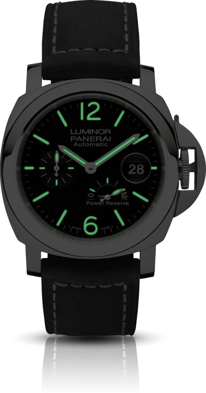 Panerai,Luminor 44mm,44mm,Stainless Steel,Black,Automatic,Date,Power Reserve Indicator,PAM01090