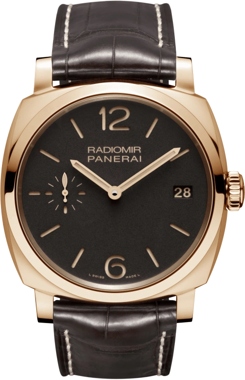 Panerai,Radiomir 1940 47mm,47mm,Red Gold,Black,Handwound,Day,72hours,PAM00515