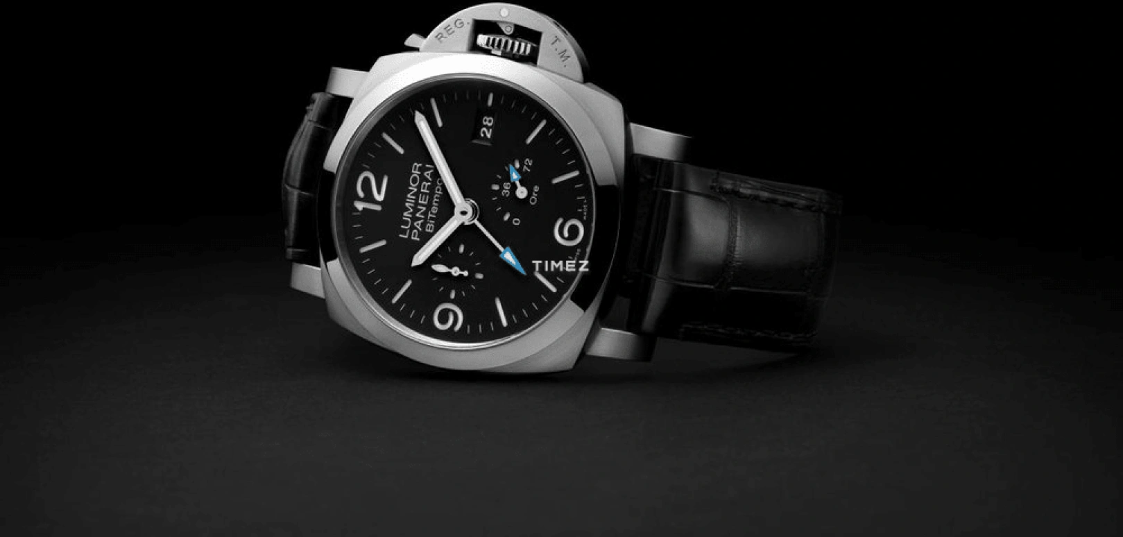 Panerai,Luminor 44mm,44mm,Stainless Steel,Black,Automatic,Day,Power Reserve Indicator,Dule Time,PAM01360