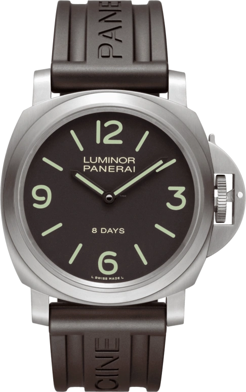 Panerai,Luminor 44mm,44mm,Titanium,Brown,Handwound,192hours,In-house Caliber,PAM00562