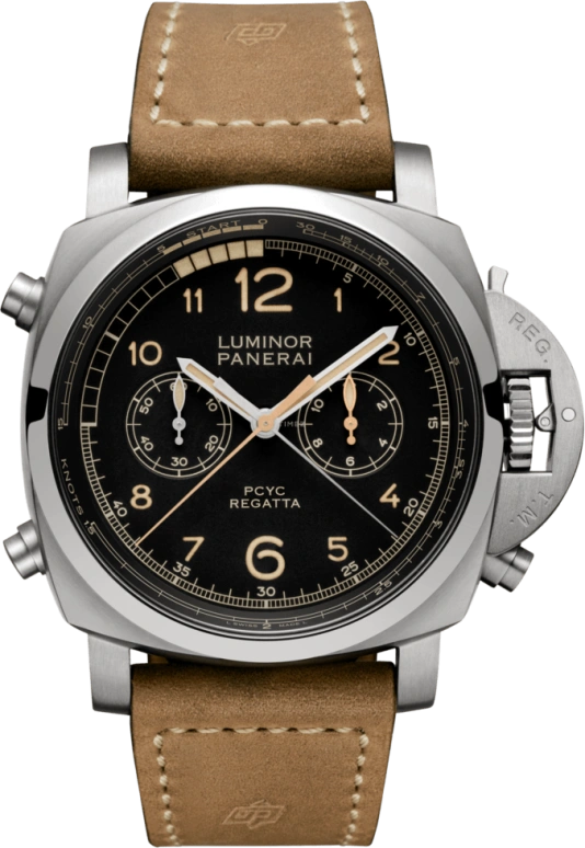 Panerai,Luminor 1950 47mm,47mm,Titanium,Black,Automatic,Chronograph,Flyback,Column Wheel,PAM00652