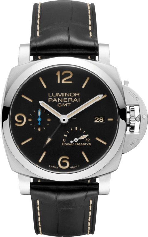 Panerai,Luminor 1950 44mm,44mm,Stainless Steel,Black,Automatic,Date,Power Reserve Indicator,PAM01321