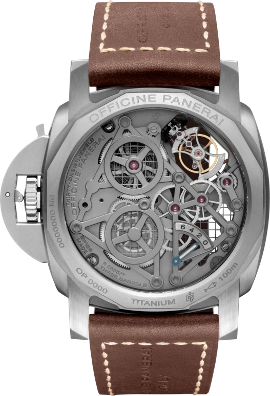 Panerai,Luminor 1950 48mm,48mm,Titanium,Skeleton,Handwound,Power Reserve Indicator,Dule Time,Tourbillon,Day / Night Indication,144hours,In-house Caliber,PAM00578