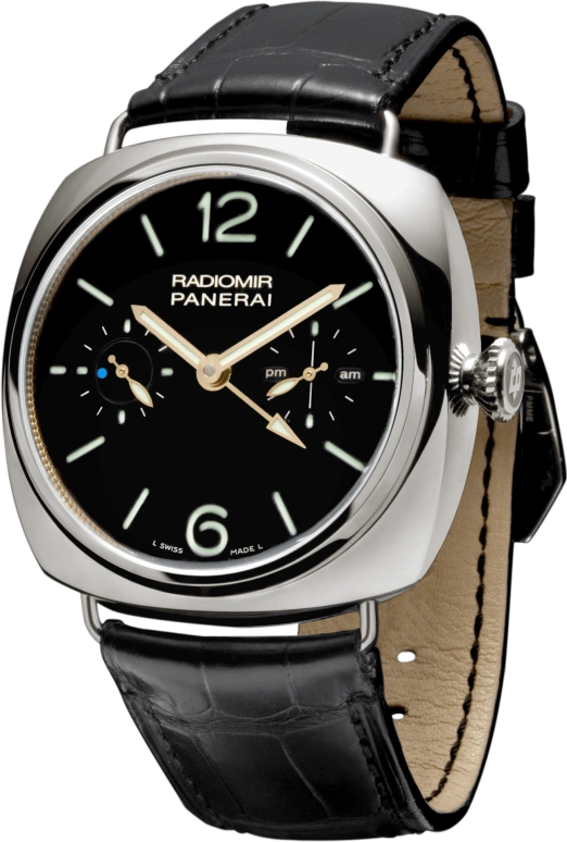 Panerai,Radiomir 48mm,48mm,Platinum,Black,Handwound,Power Reserve Indicator,Dule Time,Tourbillon,Day / Night Indication,144hours,In-house Caliber,PAM00316