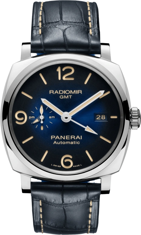 Panerai,Radiomir 1940 45mm,45mm,Stainless Steel,Blue,Automatic,Day,Day / Night Indication,PAM00945