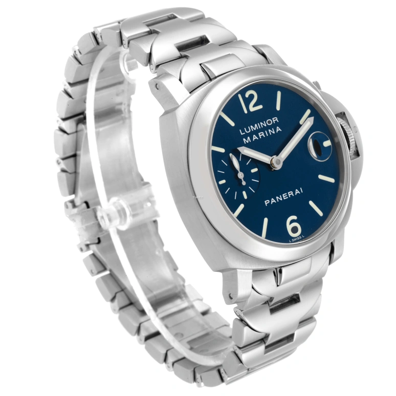 Panerai,Luminor 40mm,40mm,Stainless Steel,Blue,Automatic,Day,42hours,PAM00120