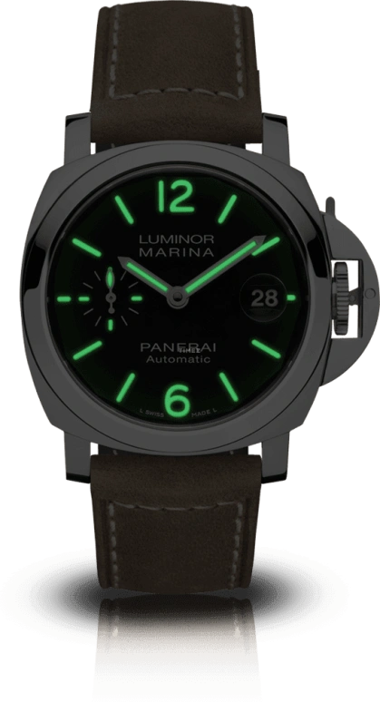 Panerai,Luminor 40mm,40mm,Stainless Steel,Black,Automatic,Date,50hours,PAM01048