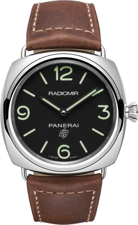 Panerai,Radiomir 45mm,45mm,Stainless Steel,Black,Handwound,72hours,In-house Caliber,PAM00753