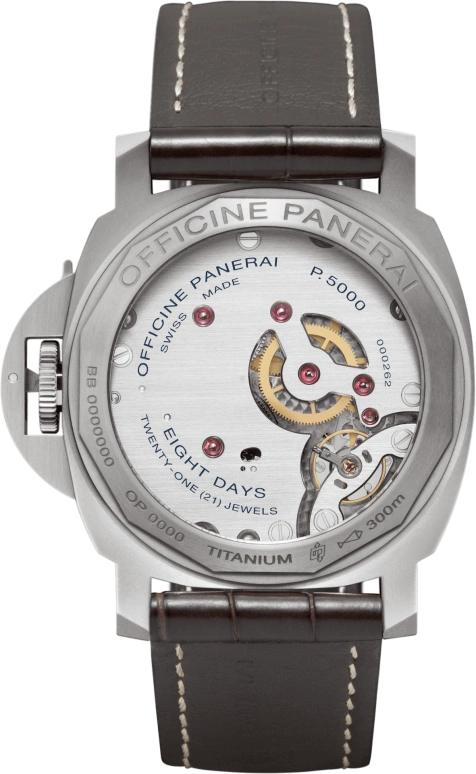Panerai,Luminor 44mm,44mm,Titanium,Brown,Handwound,192hours,In-house Caliber,PAM00562