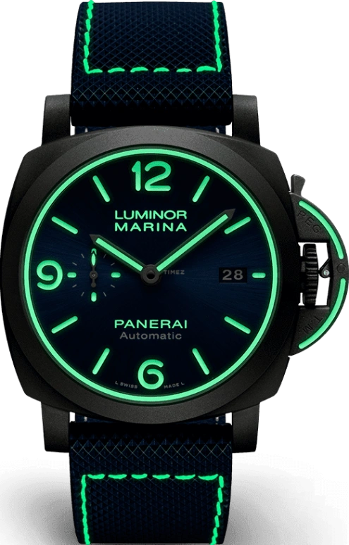 Panerai,Luminor 1950 44mm,44mm,Titanium,Blue,Automatic,Date,72hours,PAM01117