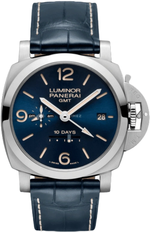 Panerai,Luminor 1950 44mm,44mm,Stainless Steel,Blue,Automatic,Date,Power Reserve Indicator,PAM00986
