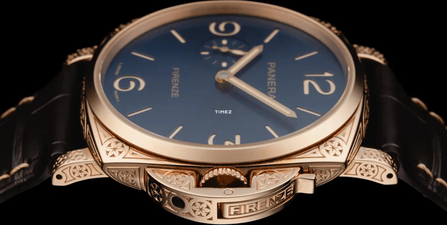 Panerai,Luminor 45mm,45mm,Pink Gold,Blue,Automatic,72hours,In-house Caliber,PAM01204