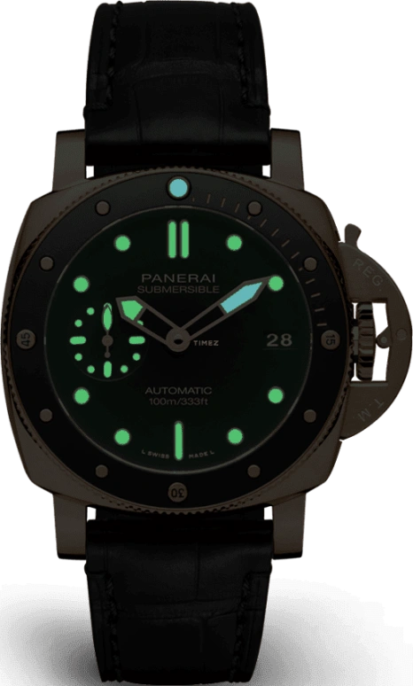 Panerai,Submersible 42mm,42mm,Ceramic,Goldtech,Black,Automatic,Date,72hours,PAM00974
