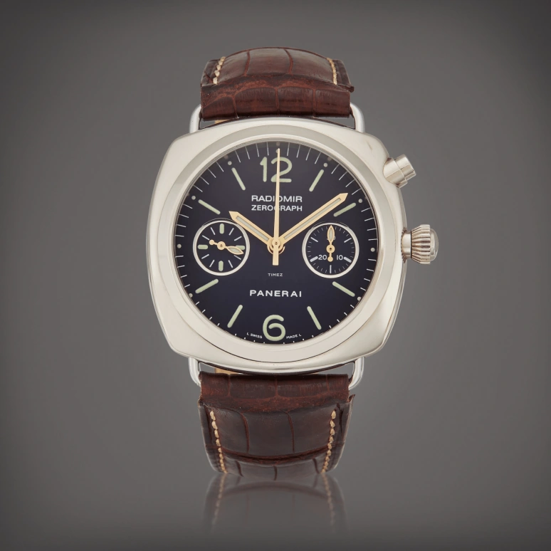 Panerai,Radiomir 43mm,43mm,White Gold,Black,Handwound,Chronograph,Monopoussoir,PAM00067