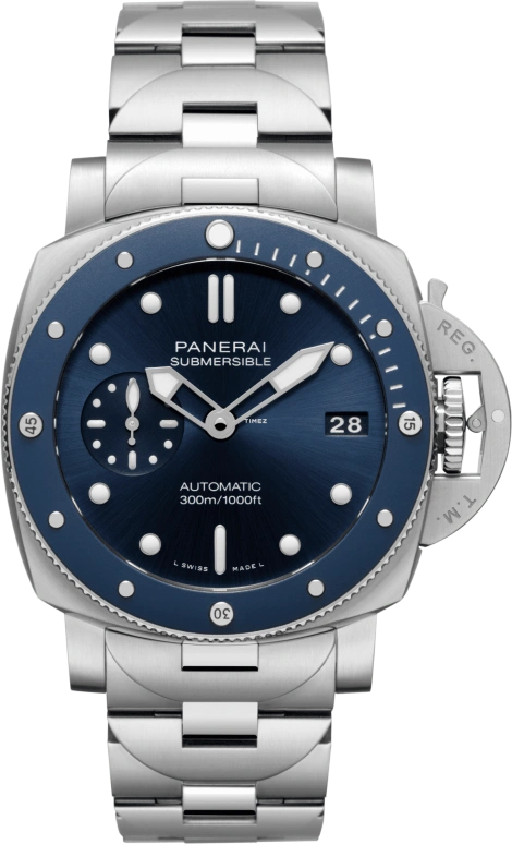 Panerai,Submersible 42mm,42mm,Stainless Steel,Black,Automatic,Day,72hours,PAM02068