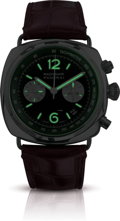 Panerai,Radiomir 44mm,44mm,Stainless Steel,Black,Handwound,Chronograph,Day,PAM00163