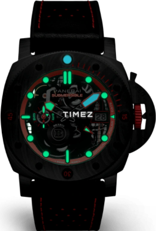 Panerai,Submersible 47mm,47mm,Carbotech,Skeleton,Black,Automatic,Day,Dule Time,Day / Night Indication,PAM01285
