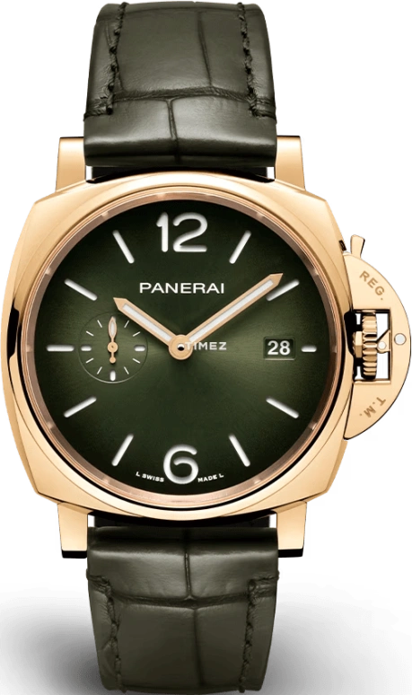 Panerai,Luminor 42mm,42mm,Yellow Gold,Green,Automatic,Day,72hours,PAM01423