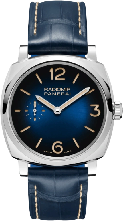 Panerai,Radiomir 1940 42mm,42mm,Stainless Steel,Blue,Handwound,72hours,In-house Caliber,PAM01144