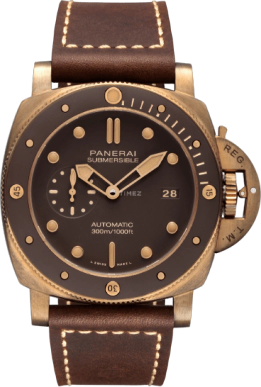 Panerai,Submersible 47mm,47mm,Titanium,Ceramic,Bronze,Brown,Automatic,Date,72hours,PAM00968