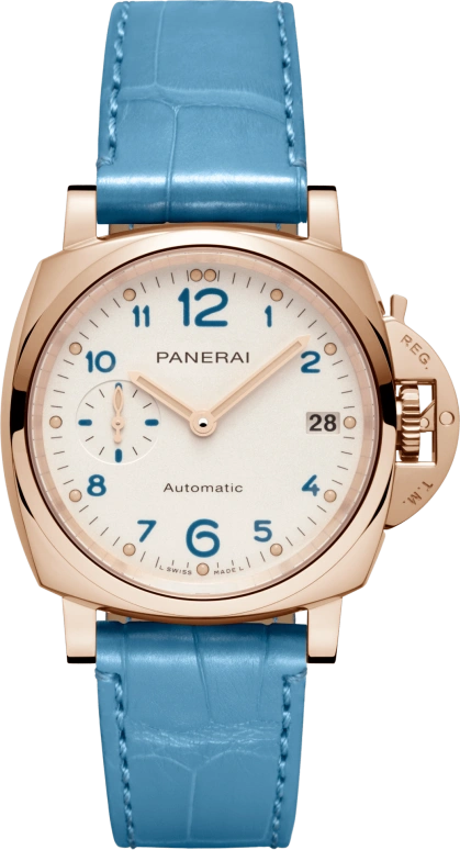Panerai,Luminor Due 38mm,38mm,Red Gold,White,Automatic,Date,72hours,PAM00756