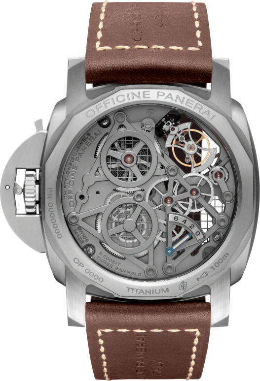 Panerai,Luminor 1950 48mm,48mm,Titanium,Skeleton,Handwound,Power Reserve Indicator,Dule Time,Tourbillon,Day / Night Indication,144hours,In-house Caliber,PAM00578
