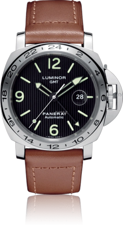Panerai,Luminor 44mm,44mm,Stainless Steel,Black,Automatic,Day,Dule Time,PAM00029