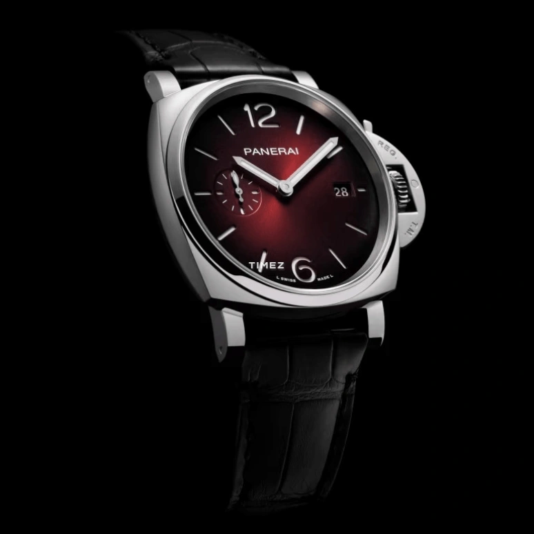 Panerai,Luminor Due 42mm,42mm,Stainless Steel,Red,Automatic,Day,72hours,PAM01424
