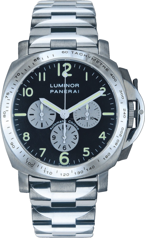 Panerai,Luminor 40mm,40mm,Titanium,Black,Automatic,Chronograph,50hours,PAM00052