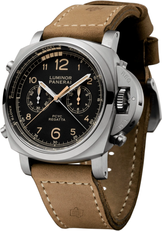 Panerai,Luminor 1950 47mm,47mm,Titanium,Black,Automatic,Chronograph,Flyback,Column Wheel,PAM00652