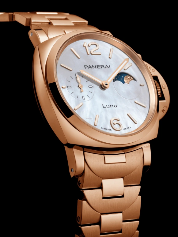 Panerai,Luminor 38mm,38mm,Goldtech,White,Automatic,Moonphase,72hours,PAM01504