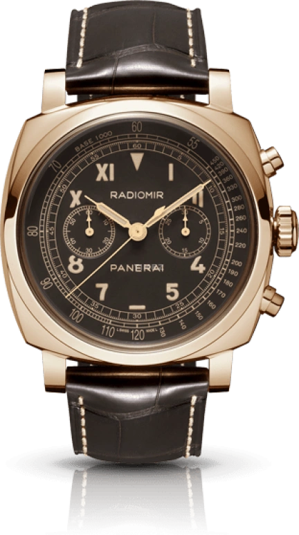Panerai,Radiomir 1940 45mm,45mm,Red Gold,Brown,Handwound,Chronograph,55hours,PAM00519
