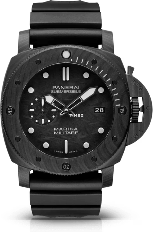 Panerai,Submersible 47mm,47mm,Carbon,Carbotech,Black,Automatic,Day,72hours,PAM02979