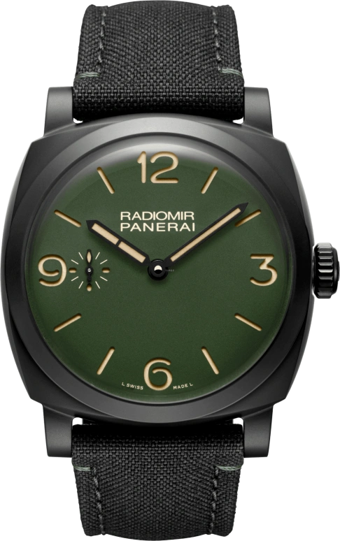 Panerai,Radiomir 1940 48mm,48mm,Titanium,Ceramic,Black,Handwound,Day,72hours,PAM00997